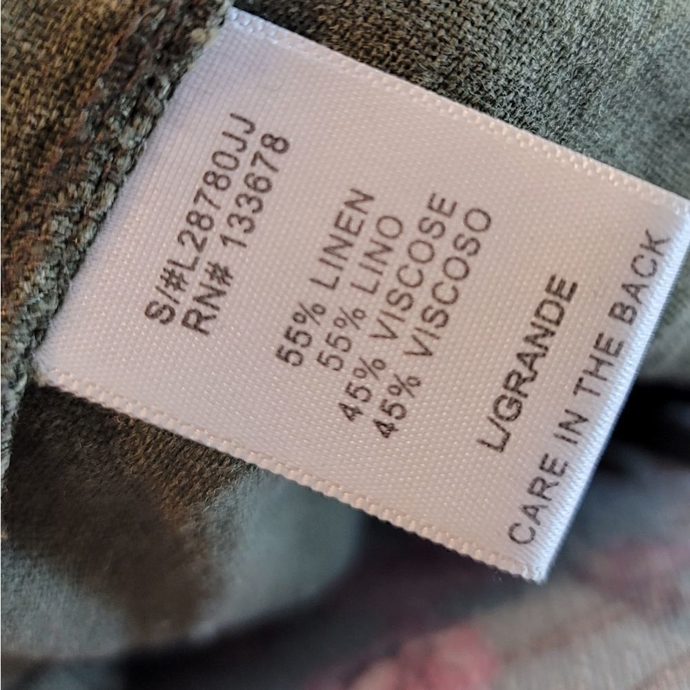 LOVE TREE Off Set Front Button Green Jacket - Picture 6 of 6